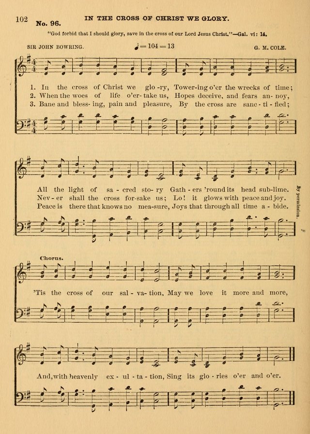 The Christian Sunday School Hymnal: a compilation of choice hymns and tunes for Sunday schools page 102
