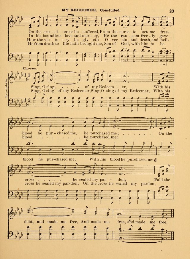 The Christian Sunday School Hymnal: a compilation of choice hymns and tunes for Sunday schools page 23