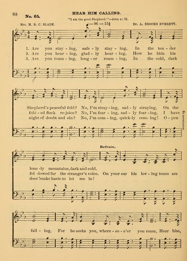 The Christian Sunday School Hymnal: a compilation of choice hymns and tunes for Sunday schools page 68