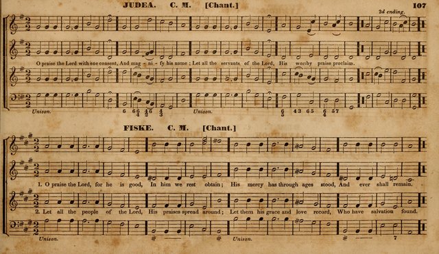 The Choir: or, Union collection of church music. Consisting of a great variety of psalm and hymn tunes, anthems, &c. original and selected. Including many beautiful subjects from the works.. (2nd ed.) page 107