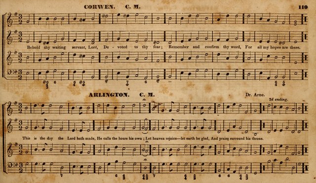 The Choir: or, Union collection of church music. Consisting of a great variety of psalm and hymn tunes, anthems, &c. original and selected. Including many beautiful subjects from the works.. (2nd ed.) page 119