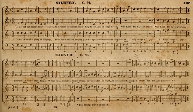 The Choir: or, Union collection of church music. Consisting of a great variety of psalm and hymn tunes, anthems, &c. original and selected. Including many beautiful subjects from the works.. (2nd ed.) page 137