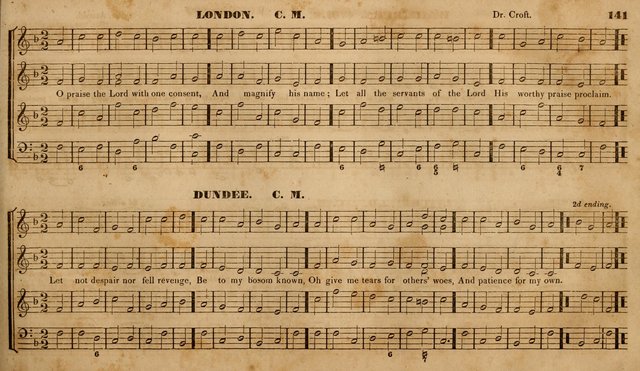 The Choir: or, Union collection of church music. Consisting of a great variety of psalm and hymn tunes, anthems, &c. original and selected. Including many beautiful subjects from the works.. (2nd ed.) page 141