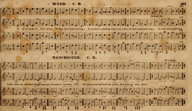 The Choir: or, Union collection of church music. Consisting of a great variety of psalm and hymn tunes, anthems, &c. original and selected. Including many beautiful subjects from the works.. (2nd ed.) page 151