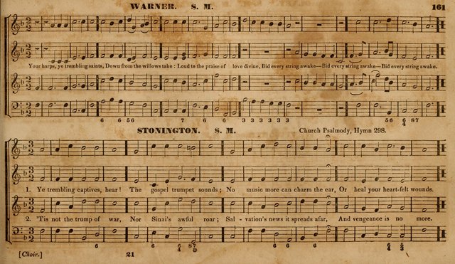 The Choir: or, Union collection of church music. Consisting of a great variety of psalm and hymn tunes, anthems, &c. original and selected. Including many beautiful subjects from the works.. (2nd ed.) page 161