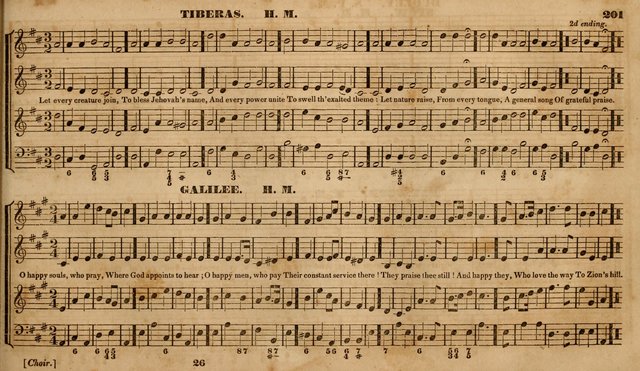 The Choir: or, Union collection of church music. Consisting of a great variety of psalm and hymn tunes, anthems, &c. original and selected. Including many beautiful subjects from the works.. (2nd ed.) page 201