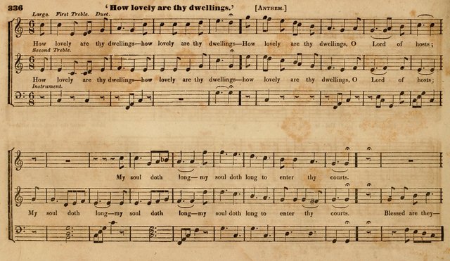 The Choir: or, Union collection of church music. Consisting of a great variety of psalm and hymn tunes, anthems, &c. original and selected. Including many beautiful subjects from the works.. (2nd ed.) page 336