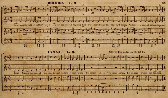 The Choir: or, Union collection of church music. Consisting of a great variety of psalm and hymn tunes, anthems, &c. original and selected. Including many beautiful subjects from the works.. (2nd ed.) page 35