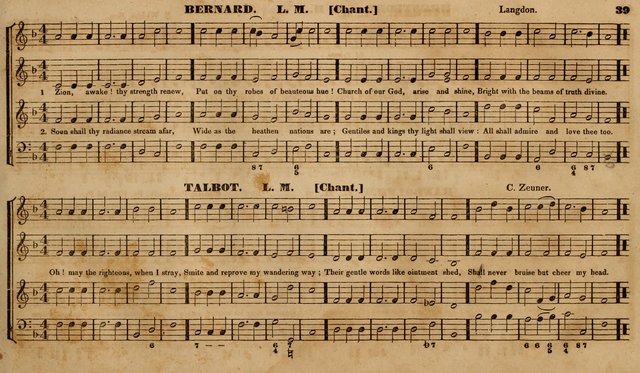 The Choir: or, Union collection of church music. Consisting of a great variety of psalm and hymn tunes, anthems, &c. original and selected. Including many beautiful subjects from the works.. (2nd ed.) page 39