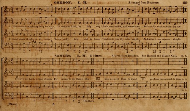 The Choir: or, Union collection of church music. Consisting of a great variety of psalm and hymn tunes, anthems, &c. original and selected. Including many beautiful subjects from the works.. (2nd ed.) page 41