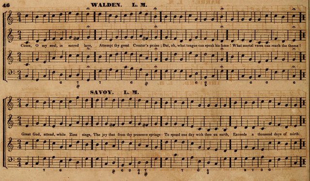 The Choir: or, Union collection of church music. Consisting of a great variety of psalm and hymn tunes, anthems, &c. original and selected. Including many beautiful subjects from the works.. (2nd ed.) page 46