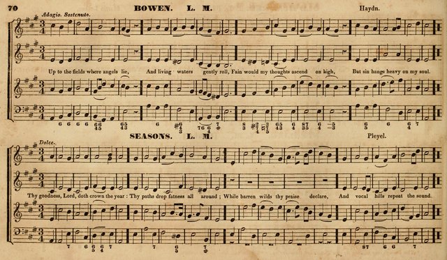 The Choir: or, Union collection of church music. Consisting of a great variety of psalm and hymn tunes, anthems, &c. original and selected. Including many beautiful subjects from the works.. (2nd ed.) page 70