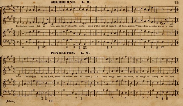 The Choir: or, Union collection of church music. Consisting of a great variety of psalm and hymn tunes, anthems, &c. original and selected. Including many beautiful subjects from the works.. (2nd ed.) page 73