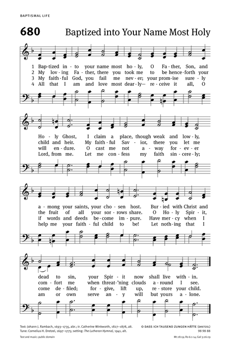 Christian Worship: Hymnal page 692