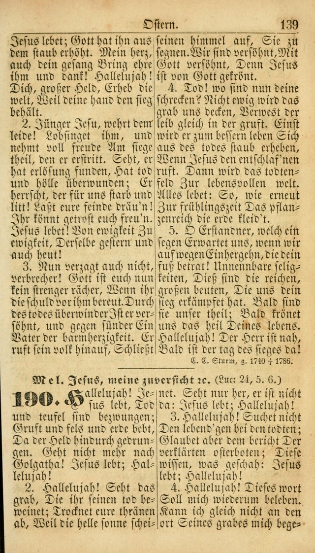 Deutsches Gesangbuch für die Evangelisch-Luterische Kirche in den Vereinigten Staaten: herausgegeben mit kirchlicher Genehmigung  page 139