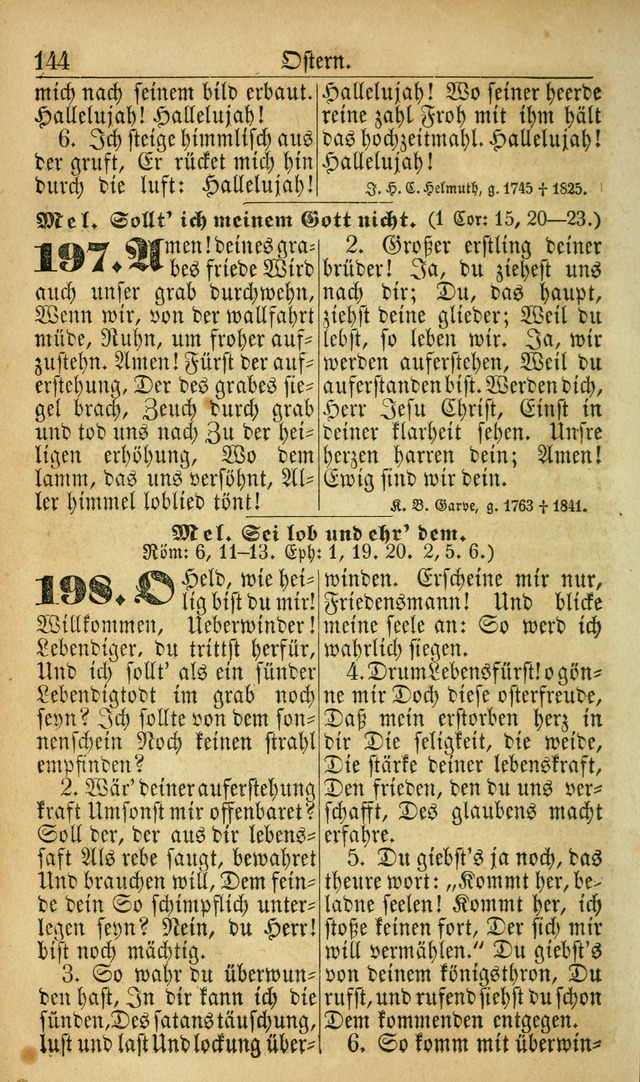 Deutsches Gesangbuch für die Evangelisch-Luterische Kirche in den Vereinigten Staaten: herausgegeben mit kirchlicher Genehmigung  page 144