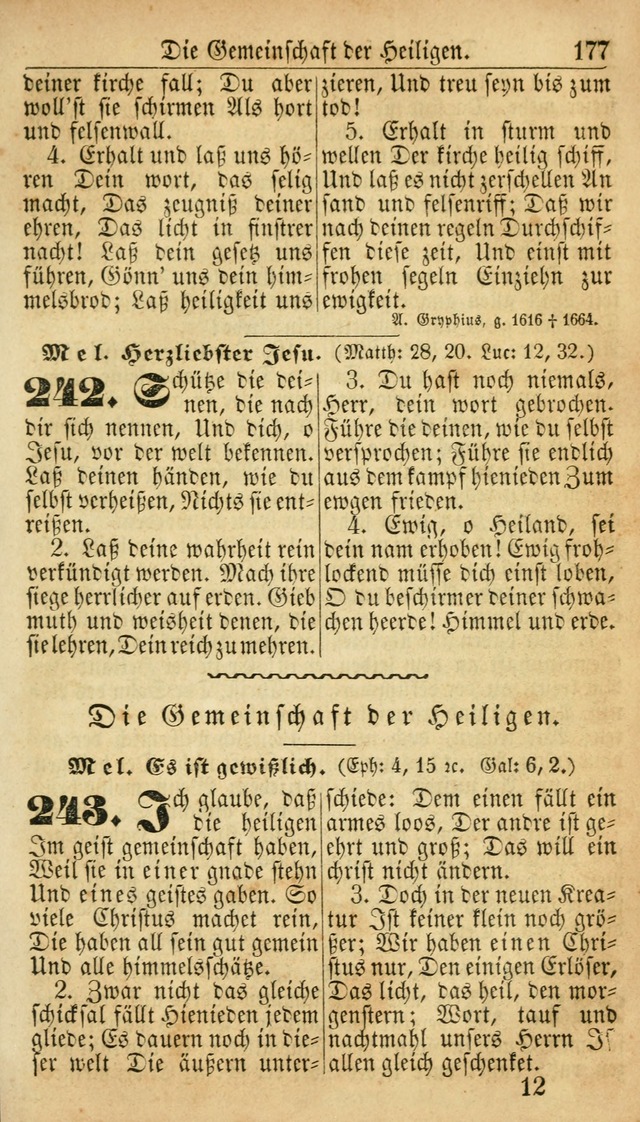 Deutsches Gesangbuch für die Evangelisch-Luterische Kirche in den Vereinigten Staaten: herausgegeben mit kirchlicher Genehmigung  page 177