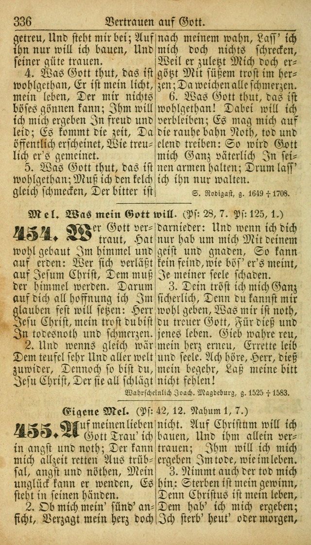 Deutsches Gesangbuch für die Evangelisch-Luterische Kirche in den Vereinigten Staaten: herausgegeben mit kirchlicher Genehmigung  page 336