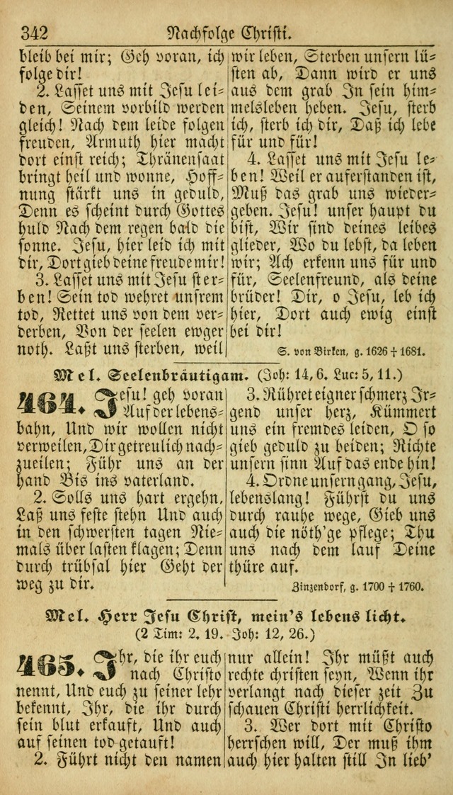 Deutsches Gesangbuch für die Evangelisch-Luterische Kirche in den Vereinigten Staaten: herausgegeben mit kirchlicher Genehmigung  page 342