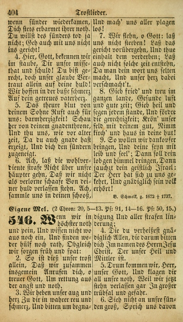 Deutsches Gesangbuch für die Evangelisch-Luterische Kirche in den Vereinigten Staaten: herausgegeben mit kirchlicher Genehmigung  page 404