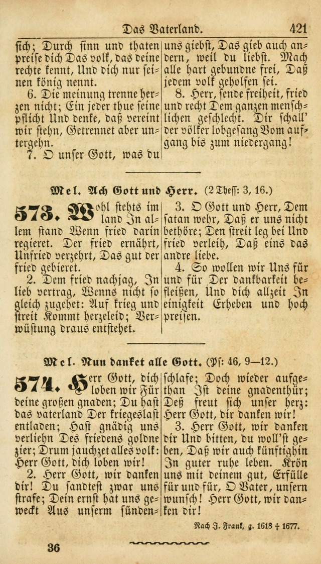 Deutsches Gesangbuch für die Evangelisch-Luterische Kirche in den Vereinigten Staaten: herausgegeben mit kirchlicher Genehmigung  page 421