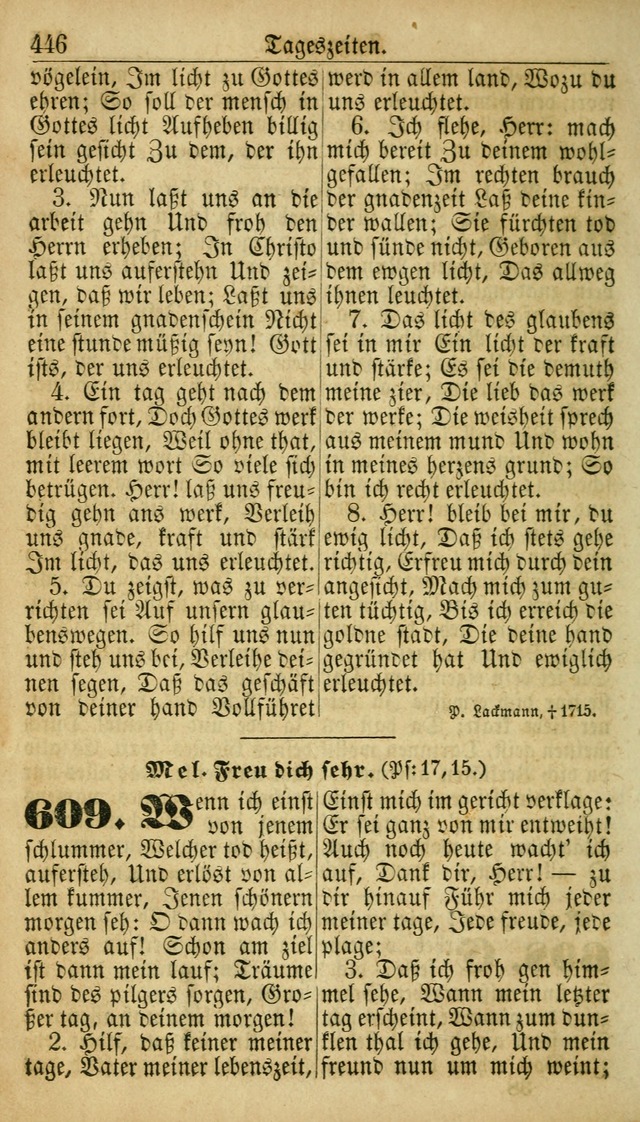 Deutsches Gesangbuch für die Evangelisch-Luterische Kirche in den Vereinigten Staaten: herausgegeben mit kirchlicher Genehmigung  page 446