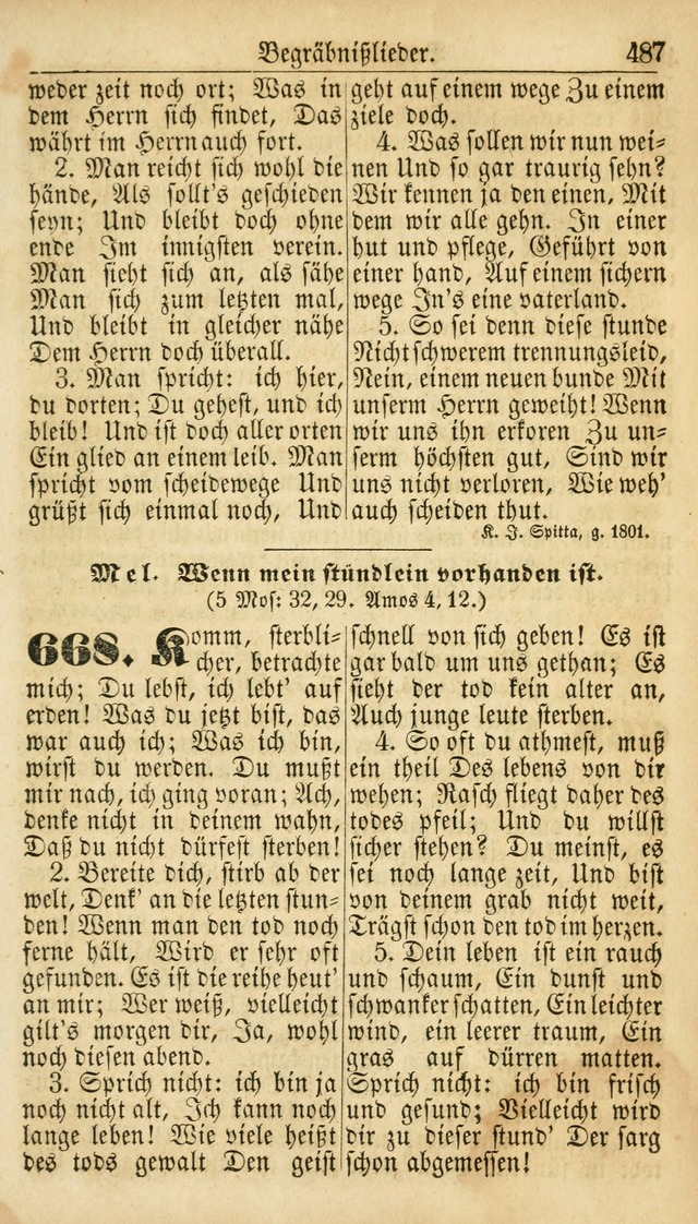 Deutsches Gesangbuch für die Evangelisch-Luterische Kirche in den Vereinigten Staaten: herausgegeben mit kirchlicher Genehmigung  page 487