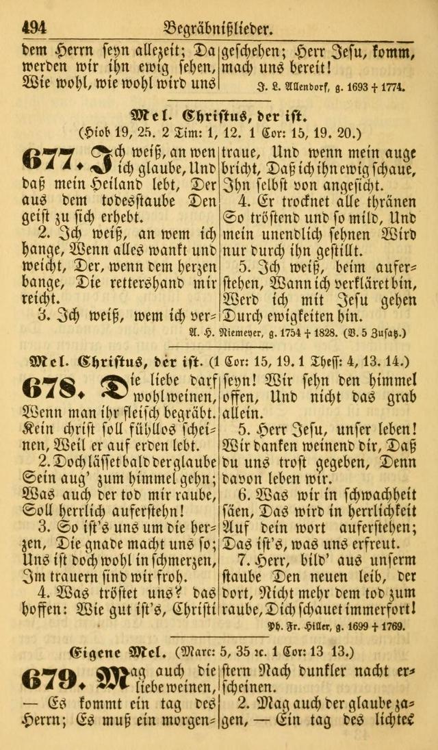 Deutsches Gesangbuch für die Evangelisch-Luterische Kirche in den Vereinigten Staaten: herausgegeben mit kirchlicher Genehmigung  page 494