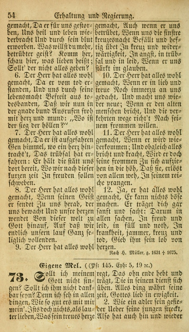 Deutsches Gesangbuch für die Evangelisch-Luterische Kirche in den Vereinigten Staaten: herausgegeben mit kirchlicher Genehmigung  page 54
