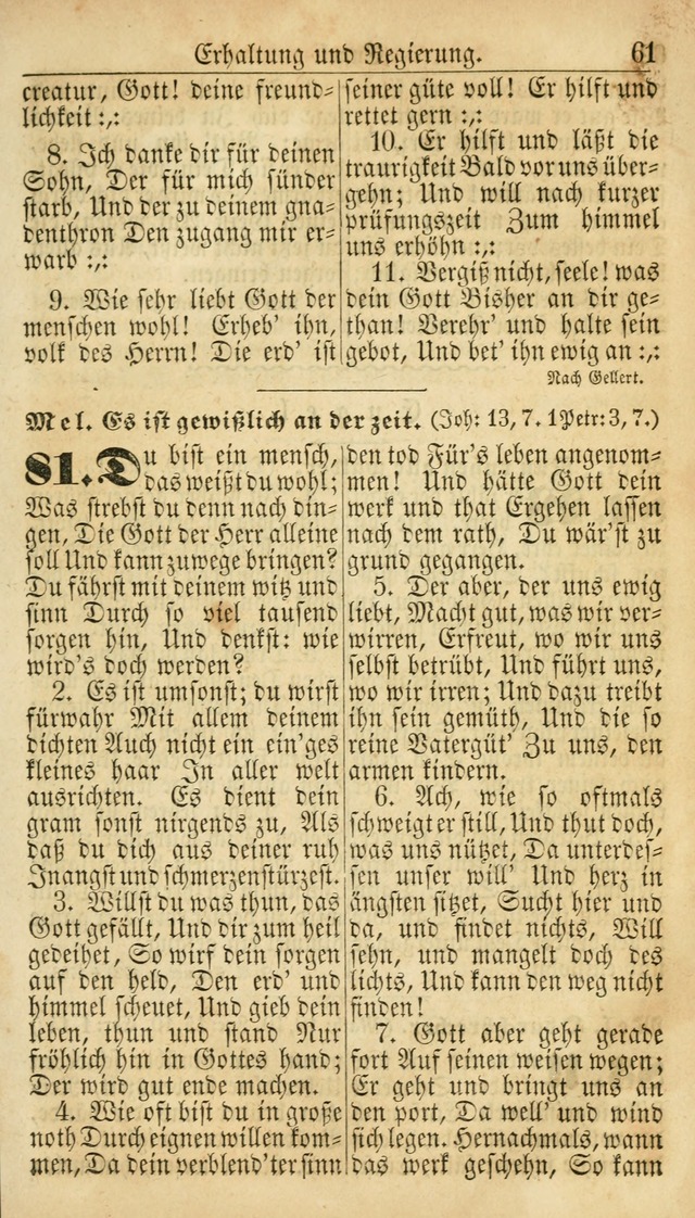 Deutsches Gesangbuch für die Evangelisch-Luterische Kirche in den Vereinigten Staaten: herausgegeben mit kirchlicher Genehmigung  page 61