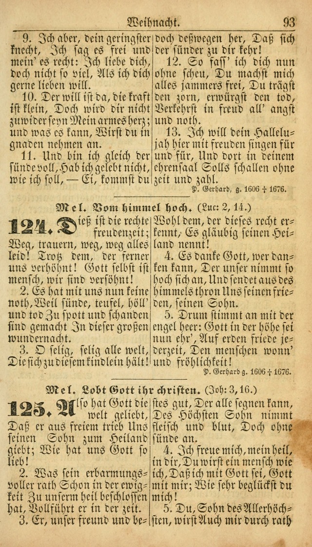 Deutsches Gesangbuch für die Evangelisch-Luterische Kirche in den Vereinigten Staaten: herausgegeben mit kirchlicher Genehmigung  page 93