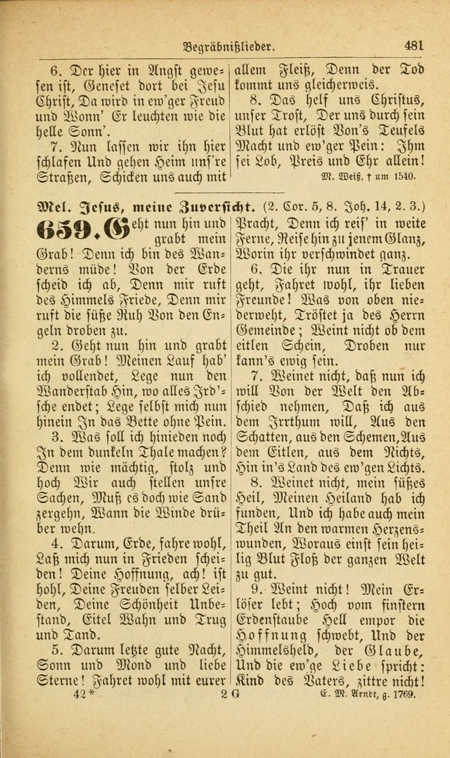 Deutsches Gesangbuch: für den Evangelisch-Lutherische Kirche in den Vereinigten Staaten herausgegen mit kirchlicher Genehmigung  page 535