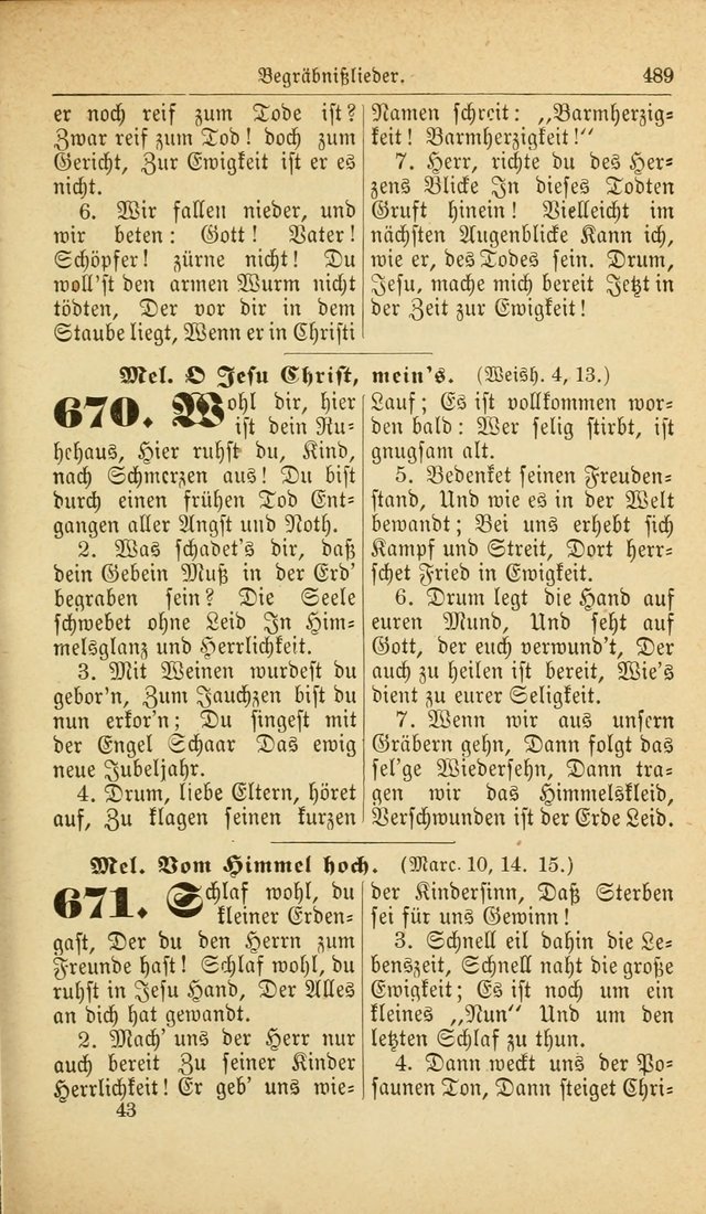 Deutsches Gesangbuch: für den Evangelisch-Lutherische Kirche in den Vereinigten Staaten herausgegen mit kirchlicher Genehmigung  page 543