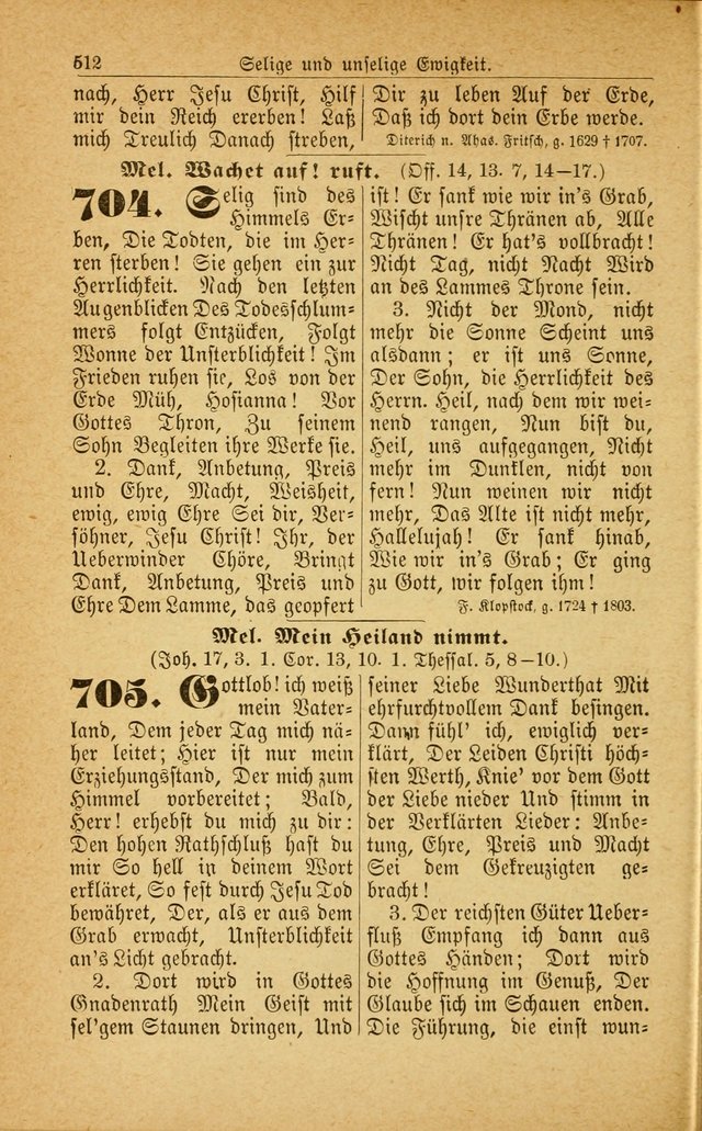 Deutsches Gesangbuch: für den Evangelisch-Lutherische Kirche in den Vereinigten Staaten herausgegen mit kirchlicher Genehmigung  page 566