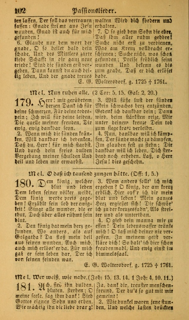 Deutsches Gesangbuch für die Evangelisch-Luterische Kirche in den Vereinigten Staaten: herausgegeben mit kirchlicher Genehmigung (22nd aufl.) page 102