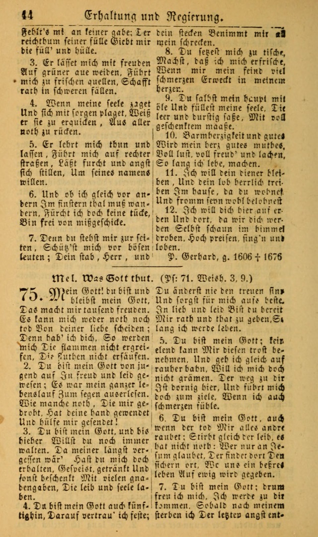 Deutsches Gesangbuch für die Evangelisch-Luterische Kirche in den Vereinigten Staaten: herausgegeben mit kirchlicher Genehmigung (22nd aufl.) page 44