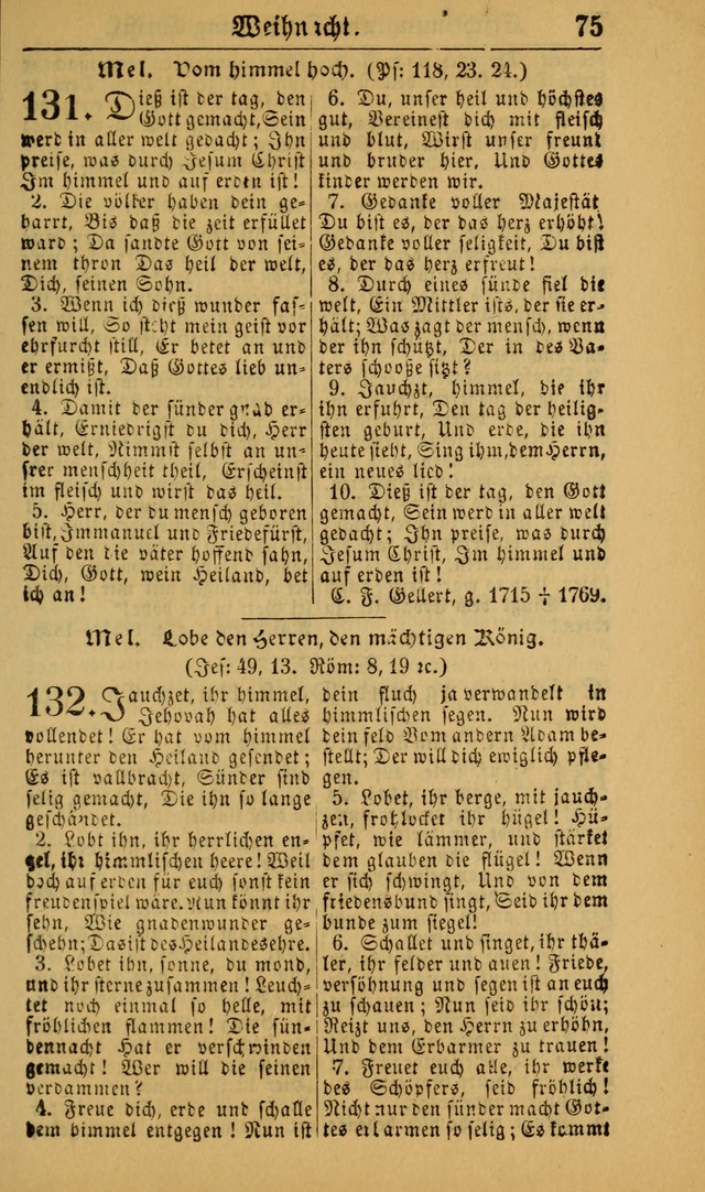 Deutsches Gesangbuch für die Evangelisch-Luterische Kirche in den Vereinigten Staaten: herausgegeben mit kirchlicher Genehmigung (22nd aufl.) page 75