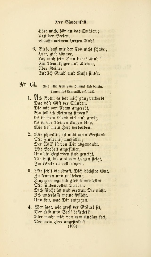 Deutsches Gesangbuch: eine auswahl geistlicher Lieder aus allen Zeiten der Christlichen Kirche page 105