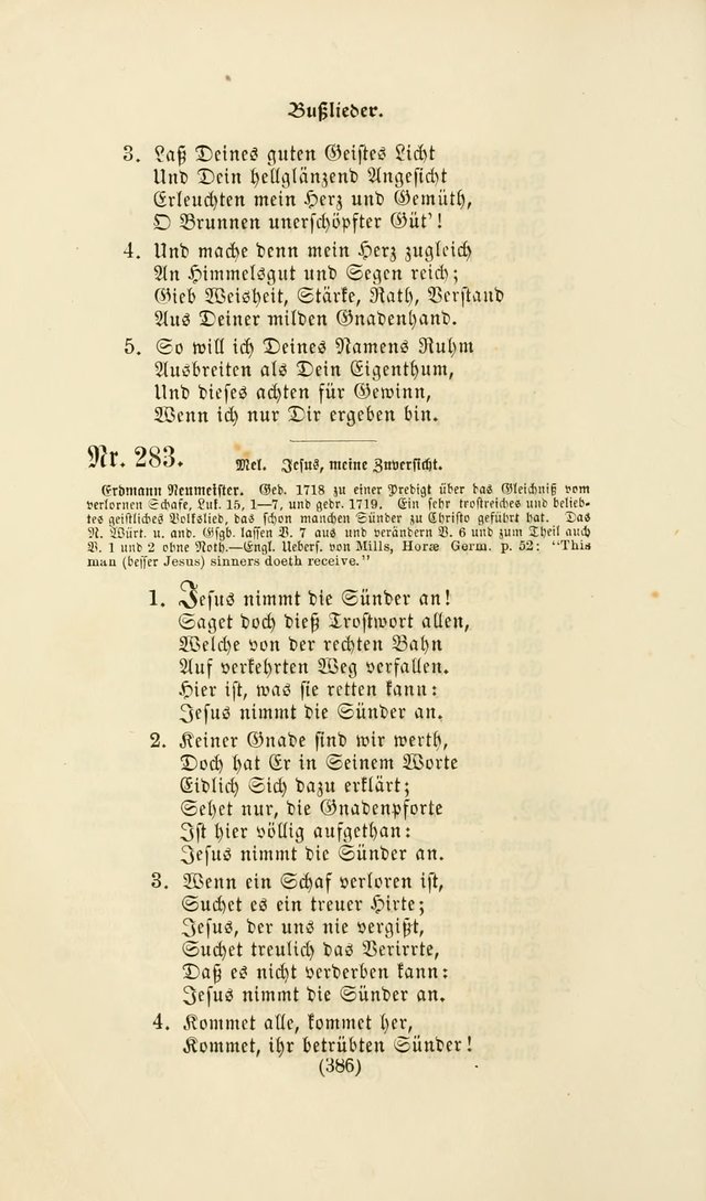 Deutsches Gesangbuch: eine auswahl geistlicher Lieder aus allen Zeiten der Christlichen Kirche page 383
