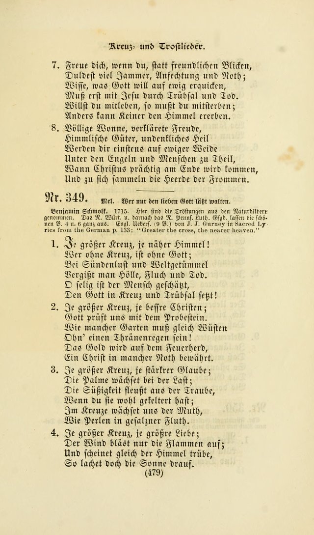 Deutsches Gesangbuch: eine auswahl geistlicher Lieder aus allen Zeiten der Christlichen Kirche page 476