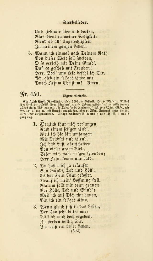 Deutsches Gesangbuch: eine auswahl geistlicher Lieder aus allen Zeiten der Christlichen Kirche page 589