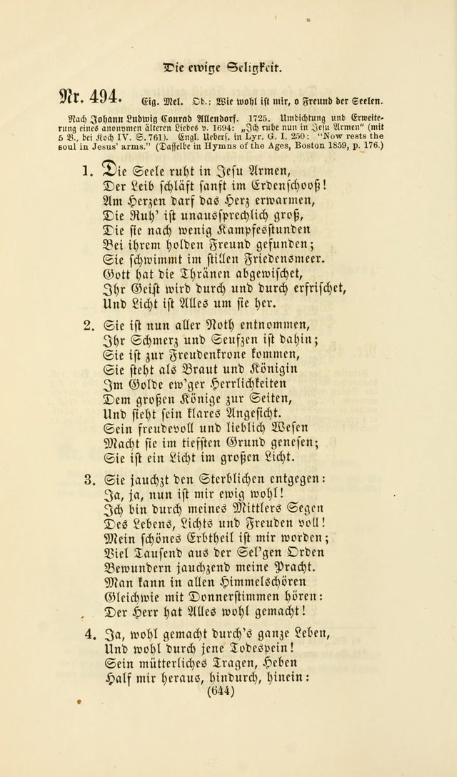 Deutsches Gesangbuch: eine auswahl geistlicher Lieder aus allen Zeiten der Christlichen Kirche page 641