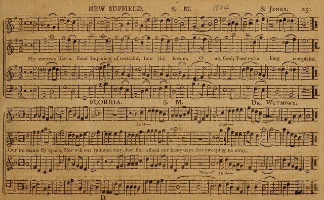 The Delights of Harmony; or, Norfolk Compiler: being a new collection of psalm tunes, hymns and anthems with a variety of set pieces, from the most approved American and European authors... page 25