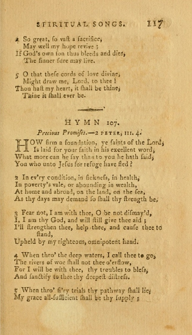 Divine Hymns, or Spiritual Songs: for the Use of Religious Assemblies and Private Christians (7th Ed. Rev.) page 124