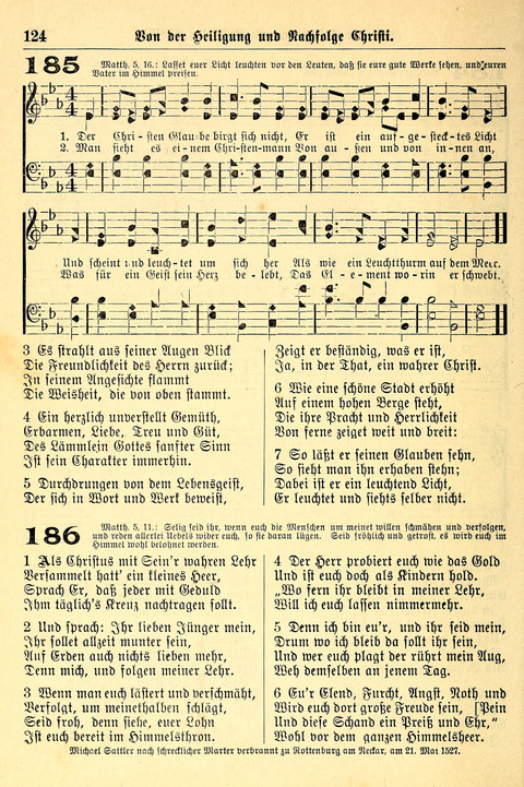 Deutsches Lieder- und Melodienbuch: mit einem Anhang englisher Lieder page 124