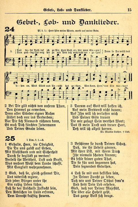 Deutsches Lieder- und Melodienbuch: mit einem Anhang englisher Lieder page 15