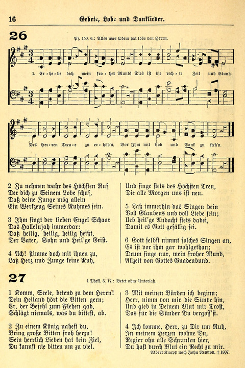 Deutsches Lieder- und Melodienbuch: mit einem Anhang englisher Lieder page 16