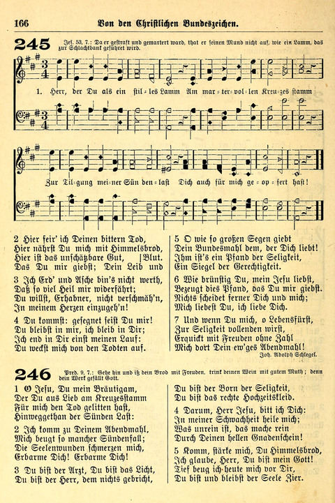 Deutsches Lieder- und Melodienbuch: mit einem Anhang englisher Lieder page 166