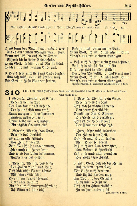 Deutsches Lieder- und Melodienbuch: mit einem Anhang englisher Lieder page 213