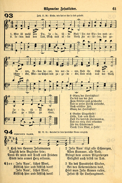 Deutsches Lieder- und Melodienbuch: mit einem Anhang englisher Lieder page 61
